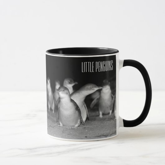 Mug Pingouins photo noir et blanc (Droite)