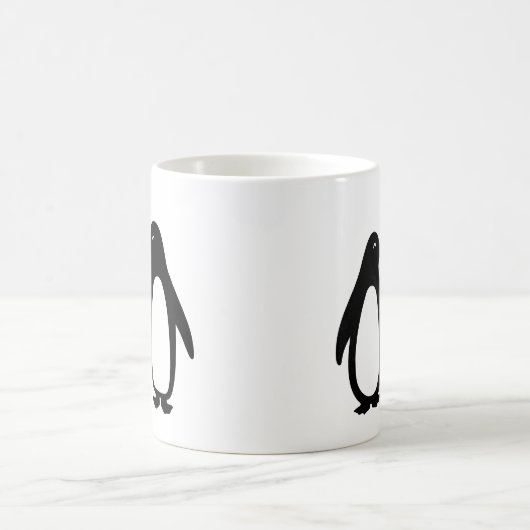 Mug Pingouins tenant les mains mignonnes Couple Initia (Centre)