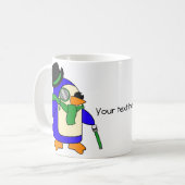 Mug Pingouins vert clair (Devant gauche)
