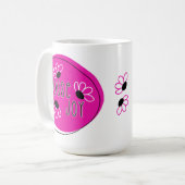 Mug Pink and Black Modern Inspirational Choisissez Joy (Devant gauche)