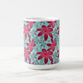 Mug Pink and Blue Floral Seamless Pattern (Centre)