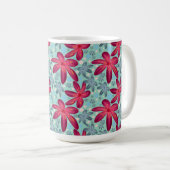 Mug Pink and Blue Floral Seamless Pattern (Devant droit)