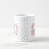 Mug Pink and Blue Frame With Green Gingham Bow (Centre)