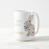 Mug Pink and Blue Wildflower Easter Rabbits (Devant droit)