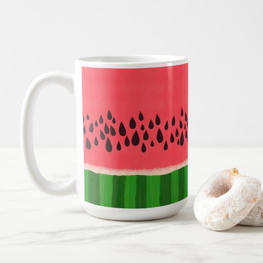 Mug Pink and Green Watermelon (Avec donut)
