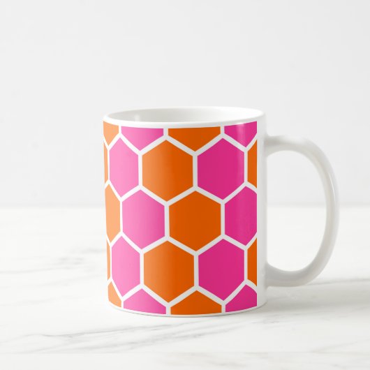 Mug "Pink And Orange Honeycomb" (Droite)