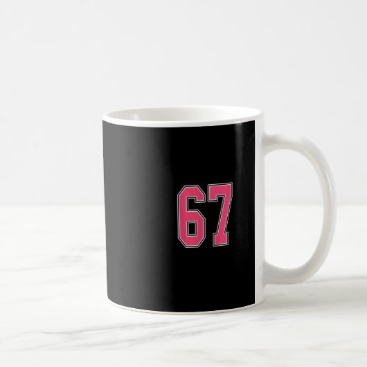 Mug Pink And White Number 67 Jersey Player Uniform #67 (Droite)