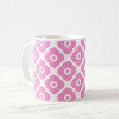 Mug Pink and white simple floral pattern (Devant gauche)
