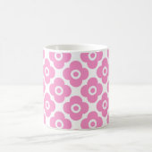 Mug Pink and white simple floral pattern (Centre)