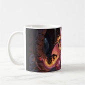 Mug Pink Baby Dragon lit un livre (Gauche)