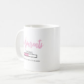 Mug Pink Baby Girl Chargement Godparents Proposition (Devant gauche)