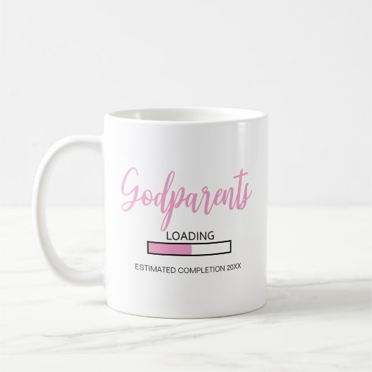 Mug Pink Baby Girl Chargement Godparents Proposition (Gauche)