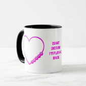 Mug Pink BINGO Heart personnalisable (Devant gauche)