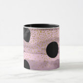 Mug Pink & Black Gold Pois Chic Bow Trendy Glam (Centre)