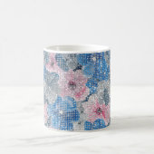 Mug Pink Blue Flowers Sparkle (Centre)