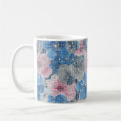 Mug Pink Blue Flowers Sparkle (Gauche)