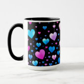 Mug Pink & Blue Glowing Hearts (Gauche)