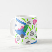 Mug Pink Blue Green Golf Preppy (Devant gauche)