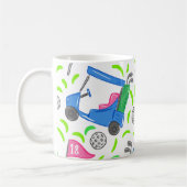 Mug Pink Blue Green Golf Preppy (Gauche)
