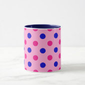Mug Pink Blue Pink Polka Dot Pattern (Centre)