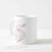 Mug Pink Bow Citrouille Happy Fall Y'all (Devant gauche)