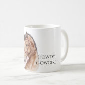 Mug Pink Bow Western Farm Cowgirl Horse (Devant droit)