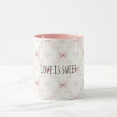 Mug Pink Bows Hearts Sweet Love (Centre)