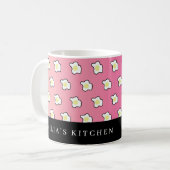 Mug Pink Breakfast Fried Eggs Name (Devant gauche)