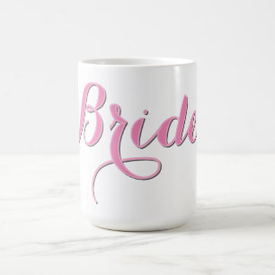 Mug Pink Bride café Mug, cadeau de coupe Mariage pour 