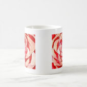 Mug Pink Camellia abstract art painting original (Centre)