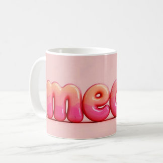 Mug Pink Cat Meow Mug.