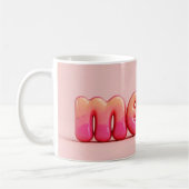 Mug Pink Cat Meow Mug. (Gauche)
