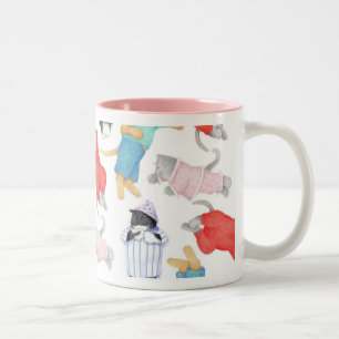 MUG PINK CATS PAJAMAS Deux Tons
