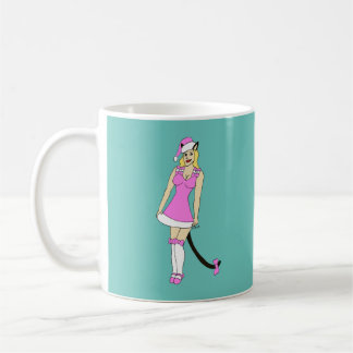 Mug Pink Christmas catgirl
