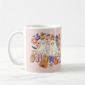 Mug Pink Cute Retro Halloween Ghosts Ghouls (Gauche)