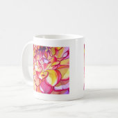 Mug Pink Dahlia fleurs aquarelle art (Devant gauche)