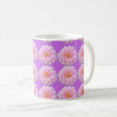 Mug Pink Dahlia Flower Pattern Purple (Devant droit)