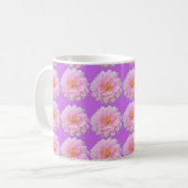 Mug Pink Dahlia Flower Pattern Purple (Devant gauche)