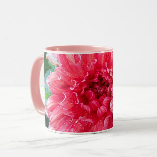 Mug Pink Dahlia Photographie, Beauté canadienne (Devant gauche)