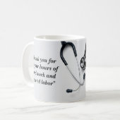 Mug Pink Daisy Floral Nurse Cadeau (Devant gauche)