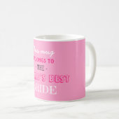 Mug Pink Elegant World meilleur cadeau pour mariée (Devant droit)