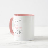 Mug Pink Élégante Typographie moderne Meilleure Maman (Devant gauche)