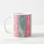 Mug Pink et vert Rustique en bois de la grange de clôt (Gauche)