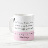 Mug Pink Félicitations Graduation Message Photo (Devant gauche)