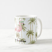 Mug Pink Flamingo Palm Trees (Devant droit)