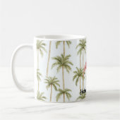 Mug Pink Flamingo Palm Trees (Gauche)