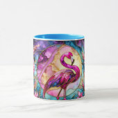 Mug Pink Flamingo Stained Glass Mosaic (Centre)
