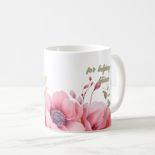 Mug PInk Floral (Devant droit)