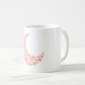 Mug Pink Floral Crescent Moon – Boho Minimalist Moon  (Devant droit)