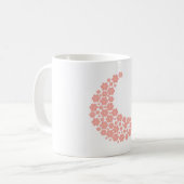 Mug Pink Floral Crescent Moon – Boho Minimalist Moon  (Devant gauche)